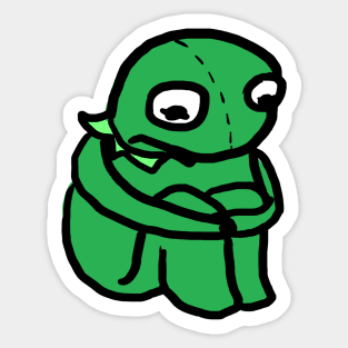 Kermit in Deep Thought Sticker